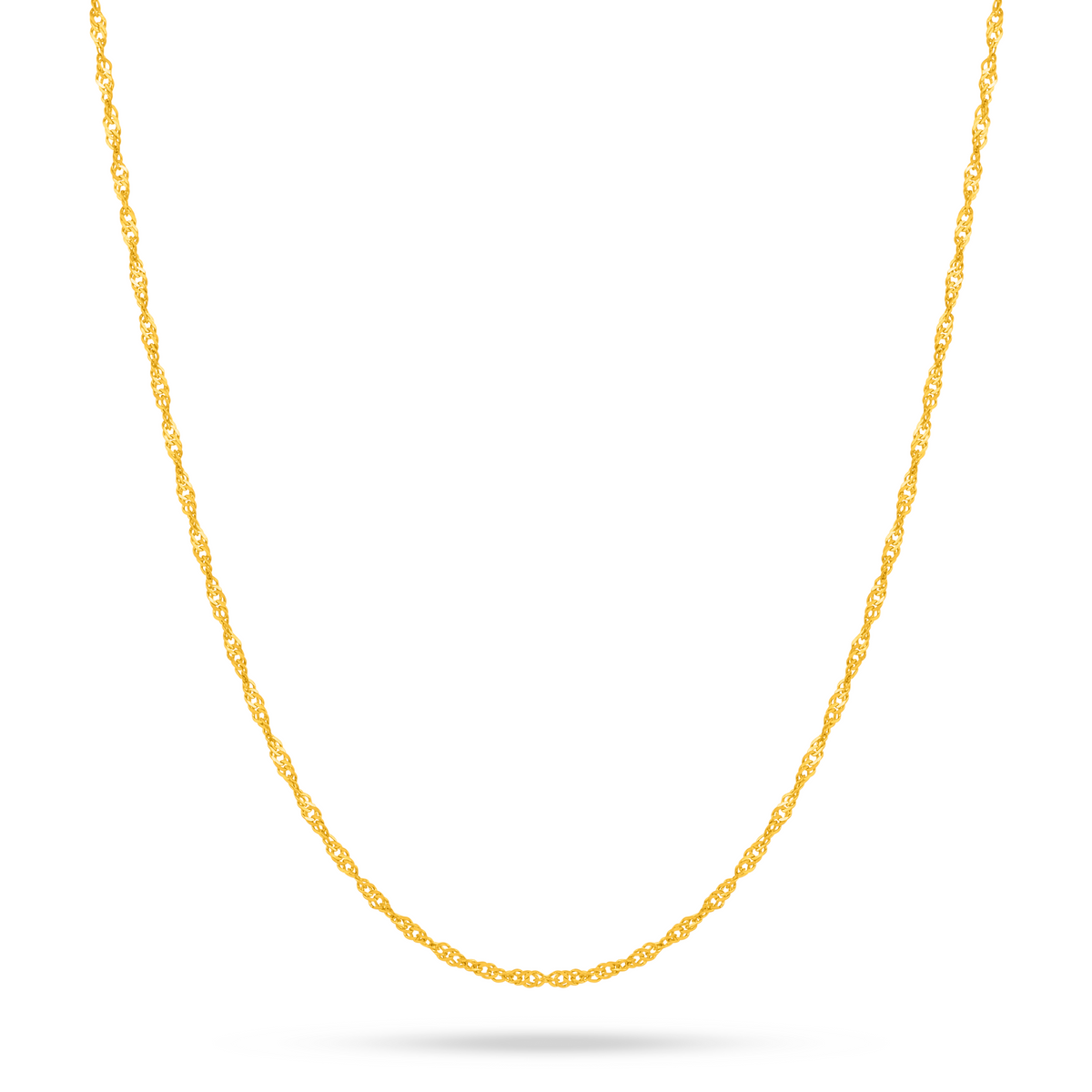 22K Gold Kids Thin Disco Chain - 14.75"
