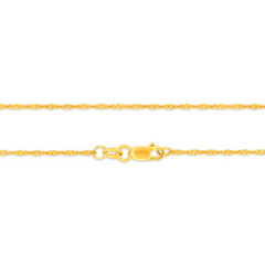 22K Gold Kids Thin Disco Chain - 14.75"