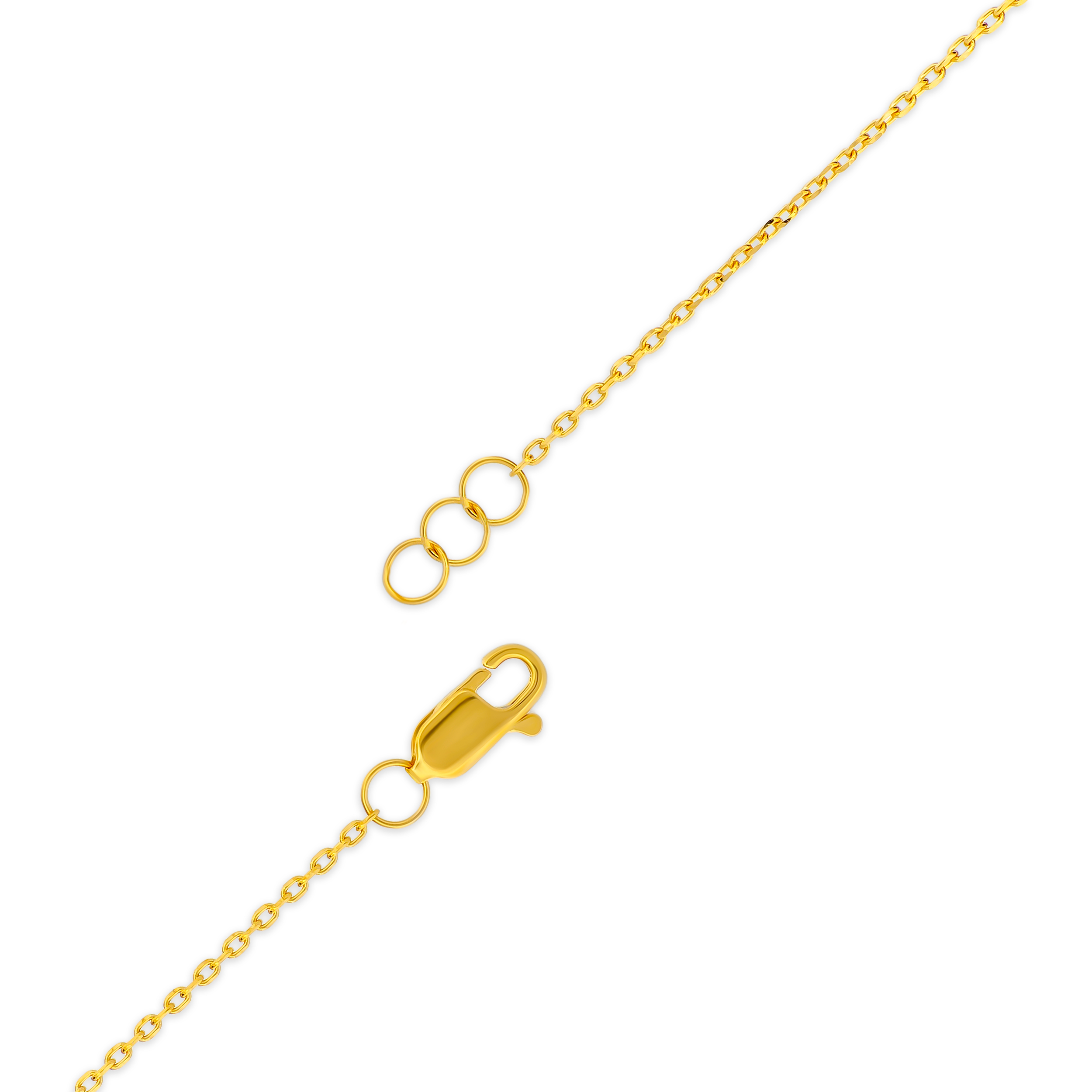 22k Gold Aura Clover Drop Necklace
