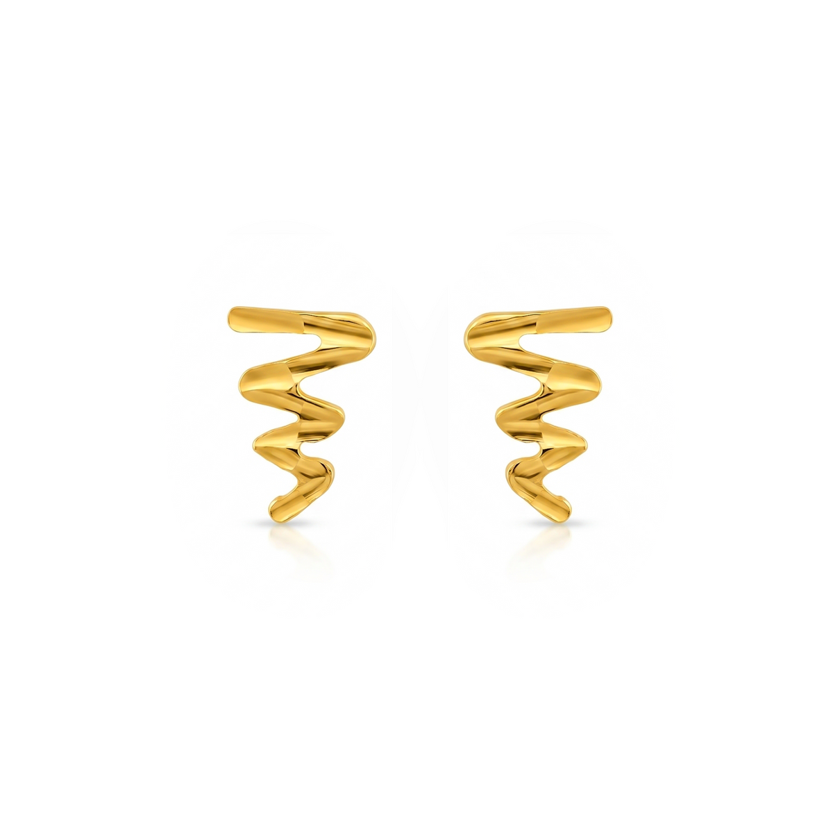 22K Gold Lighting Stud Earrings
