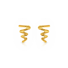 22K Gold Lighting Stud Earrings