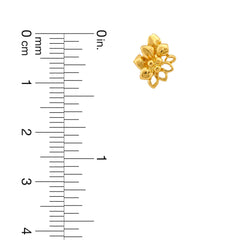 22K Gold Layered Blossom Earrings