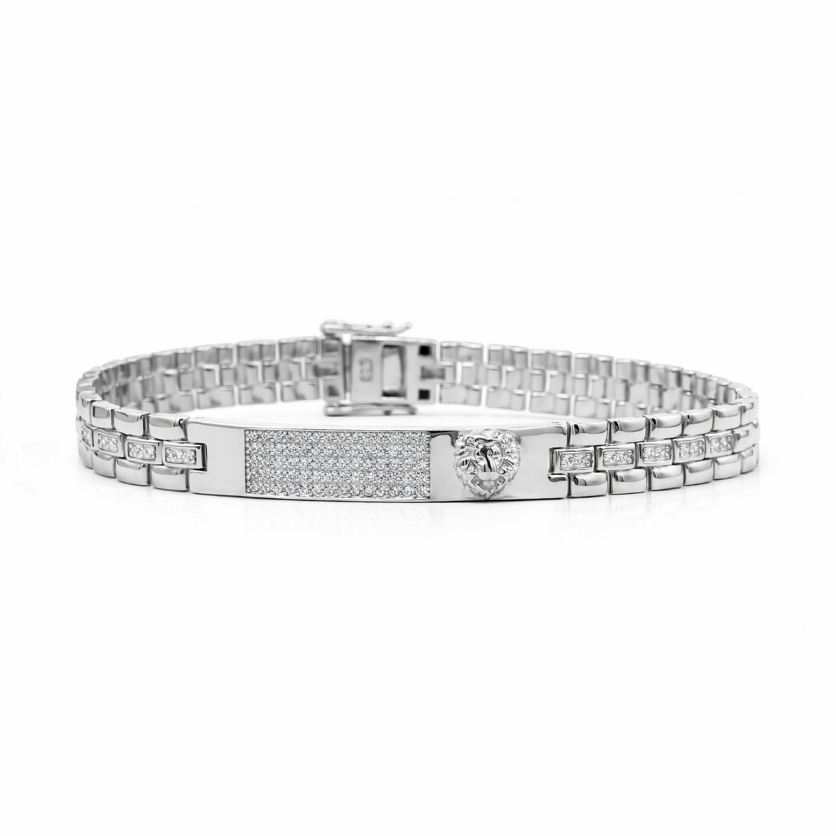 Silver Lion Link Bracelet