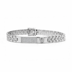 Silver Lion Link Bracelet