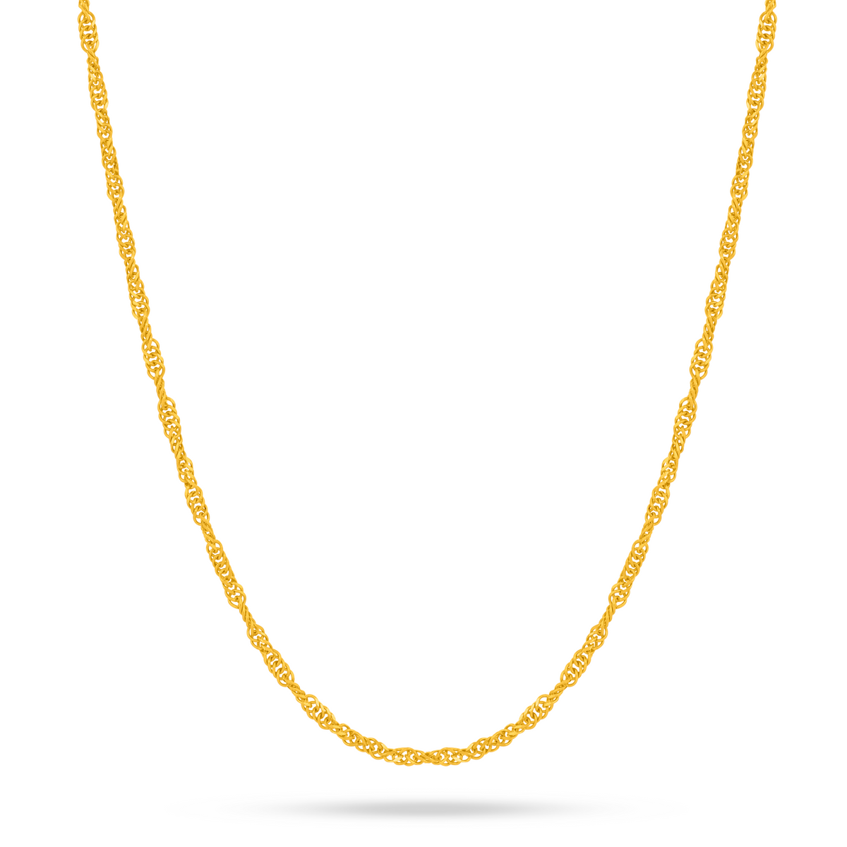 22K Gold Lite Disco Chain - 18"