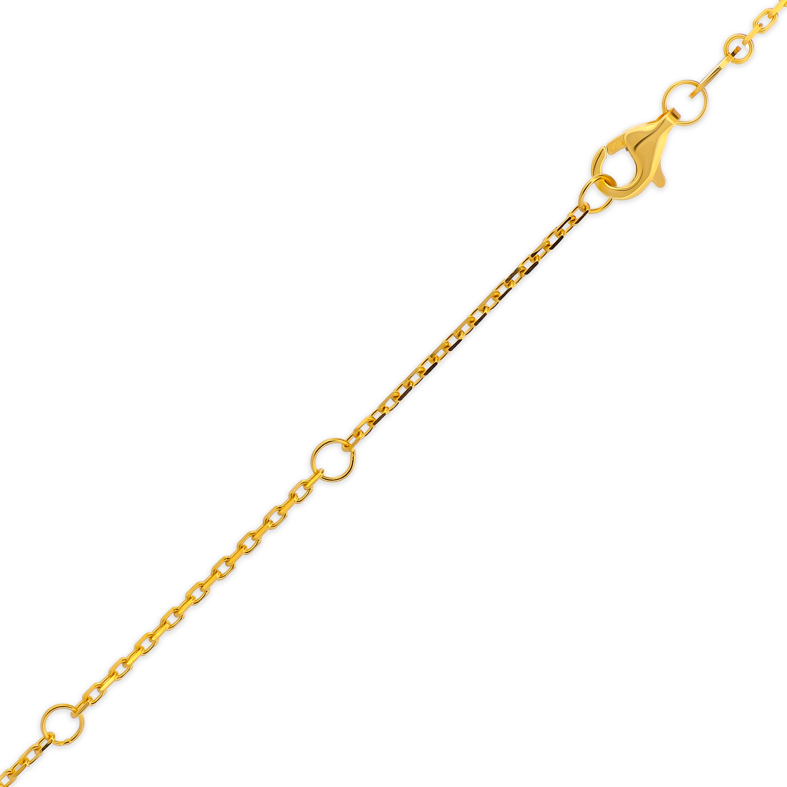 22k Gold Floating Bead Bar Necklace