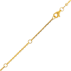 22k Gold Floating Bead Bar Necklace