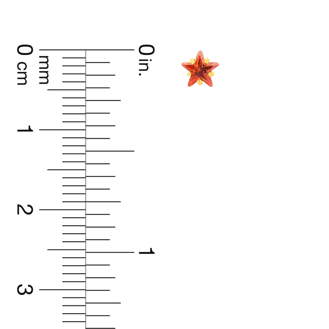 22K Gold Starburst Stud Earrings