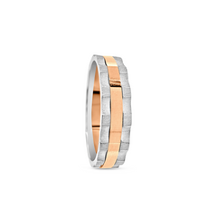 Platinum Rose Gold Band