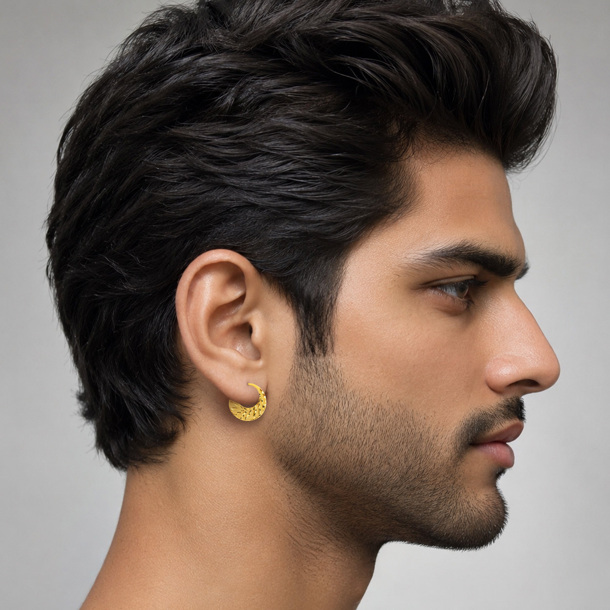 22K Gold Men's Nattiyan Earrings