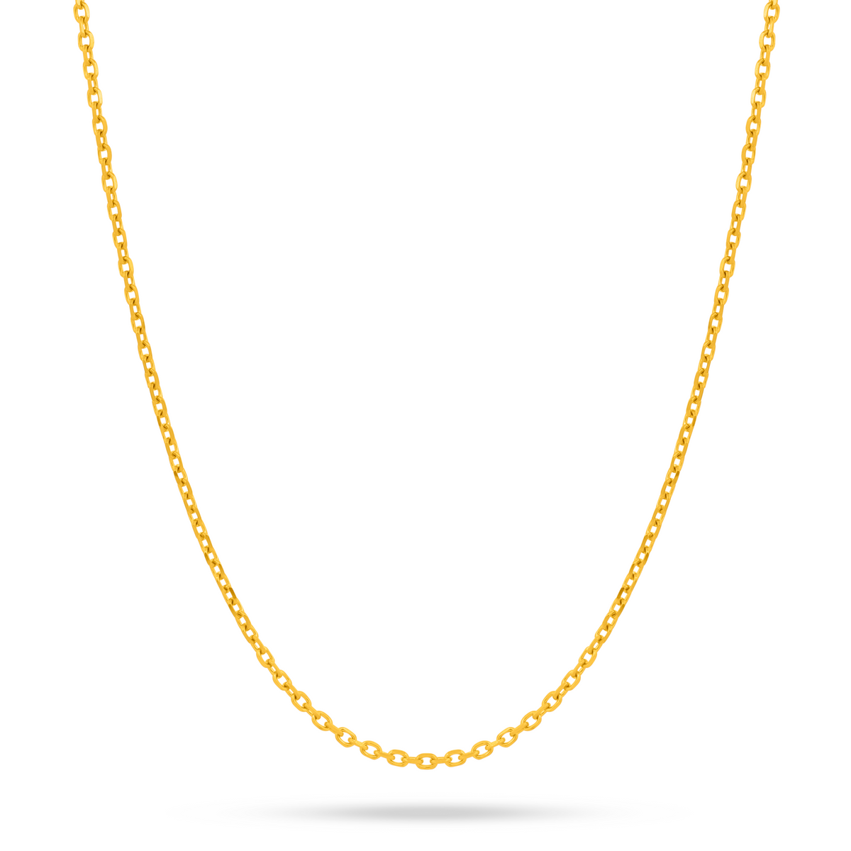 22K Gold Cable Chain - 18"