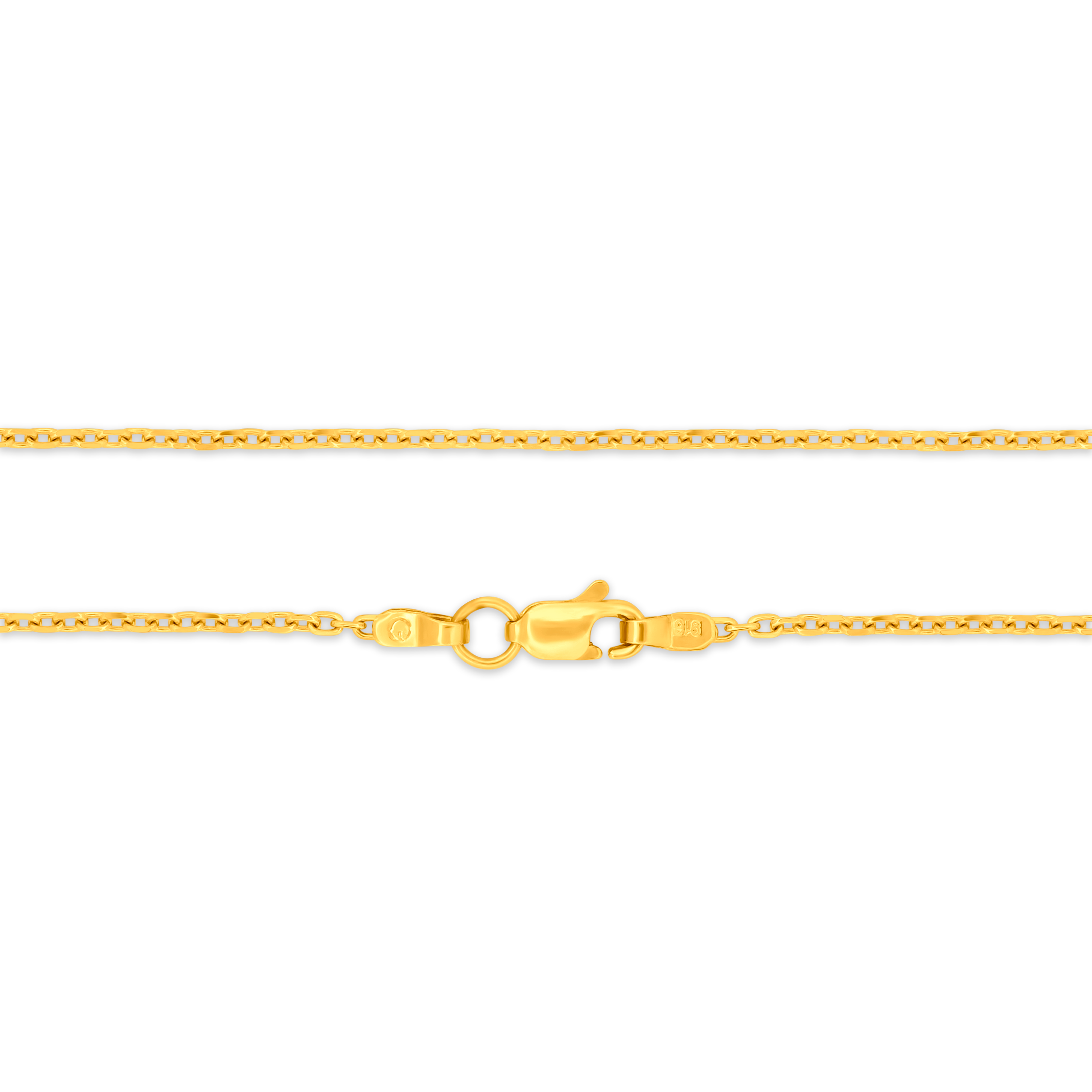 22K Gold Cable Chain - 18"