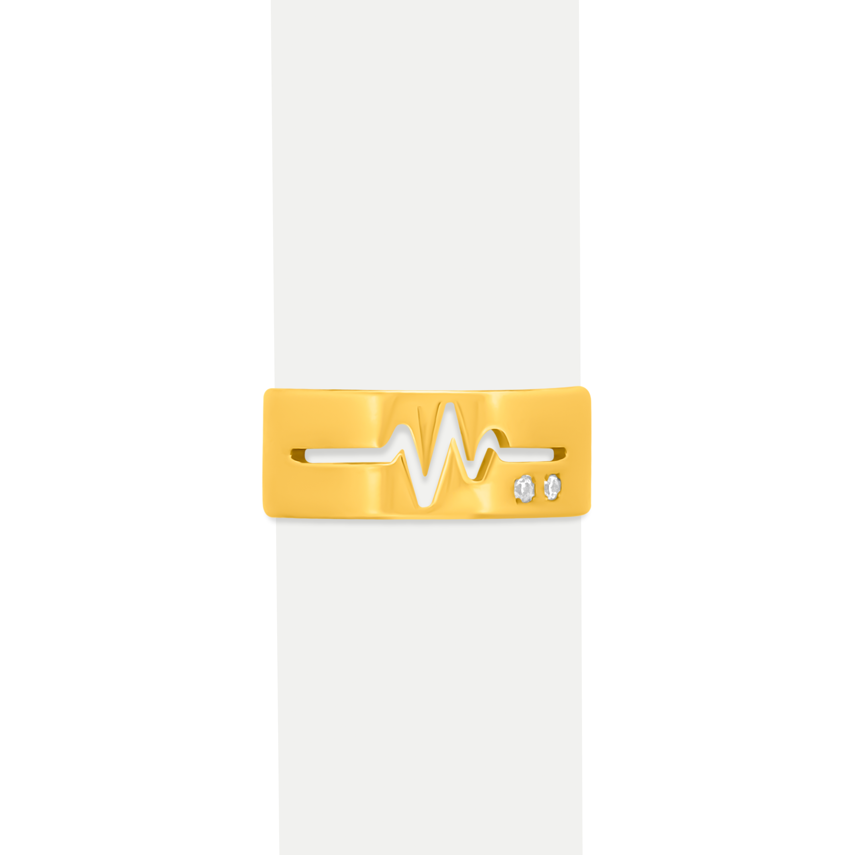 22K Gold Heart Beat Ring