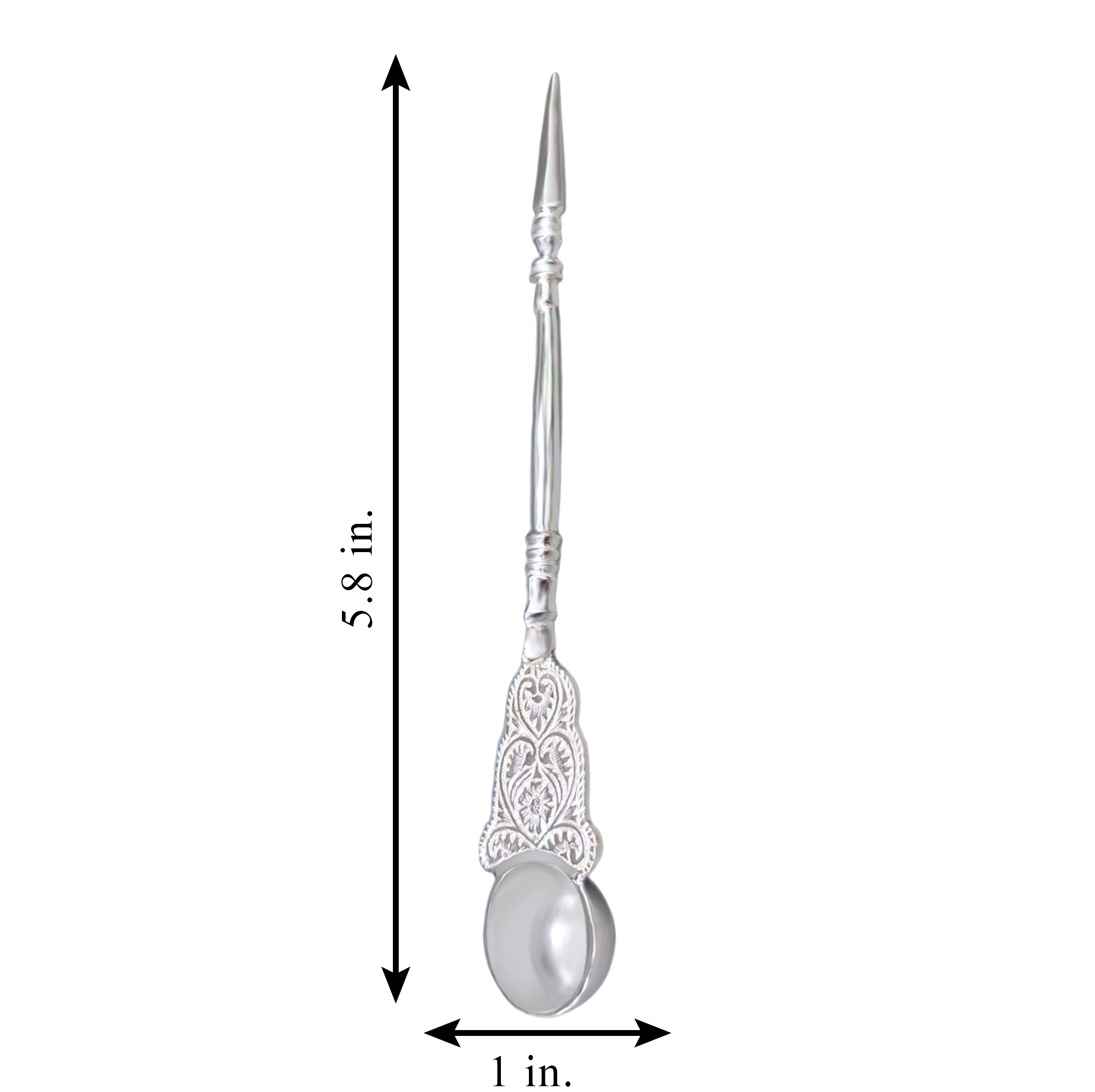 Silver Pooja Charanamrit Spoon