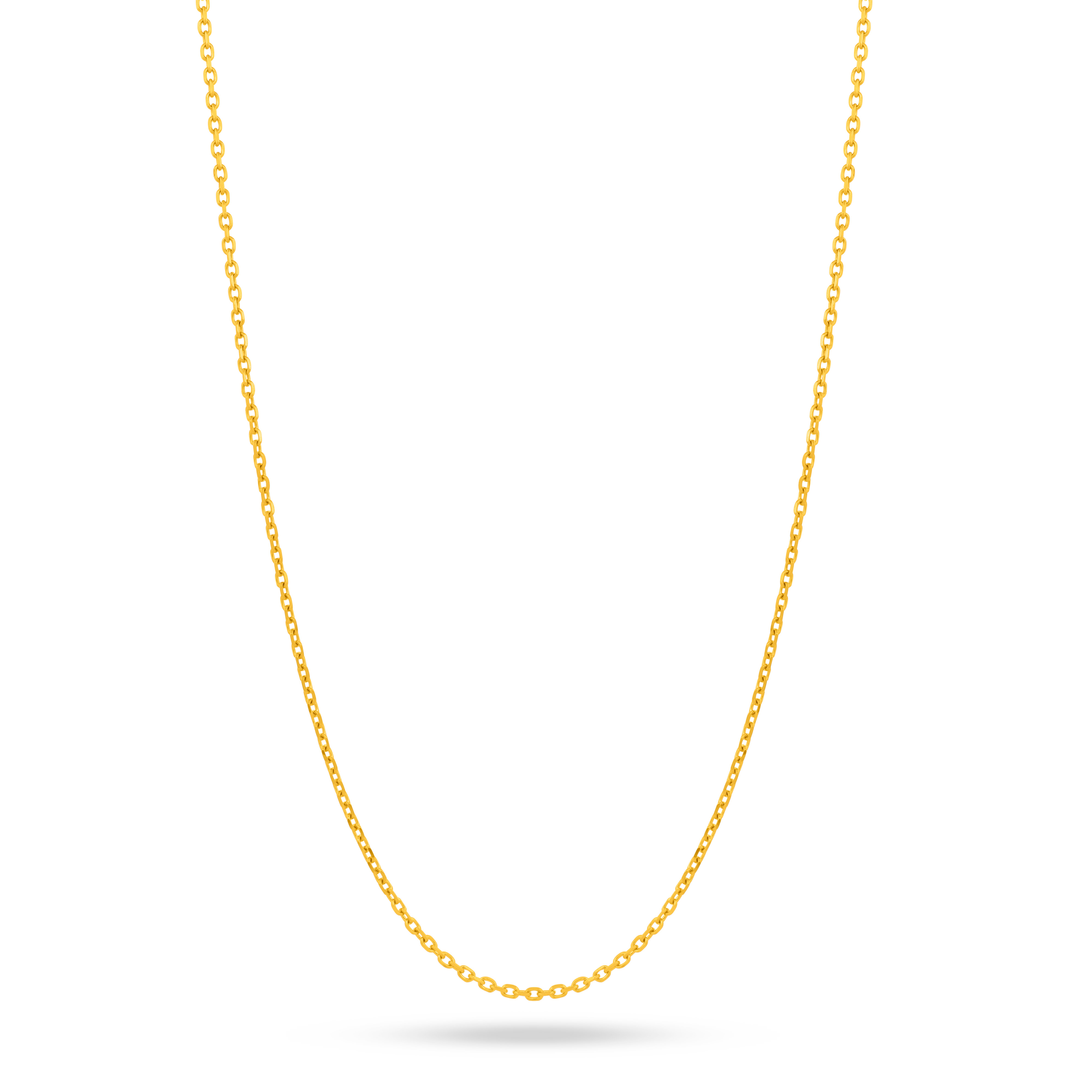 22K Gold Cable Chain - 18"