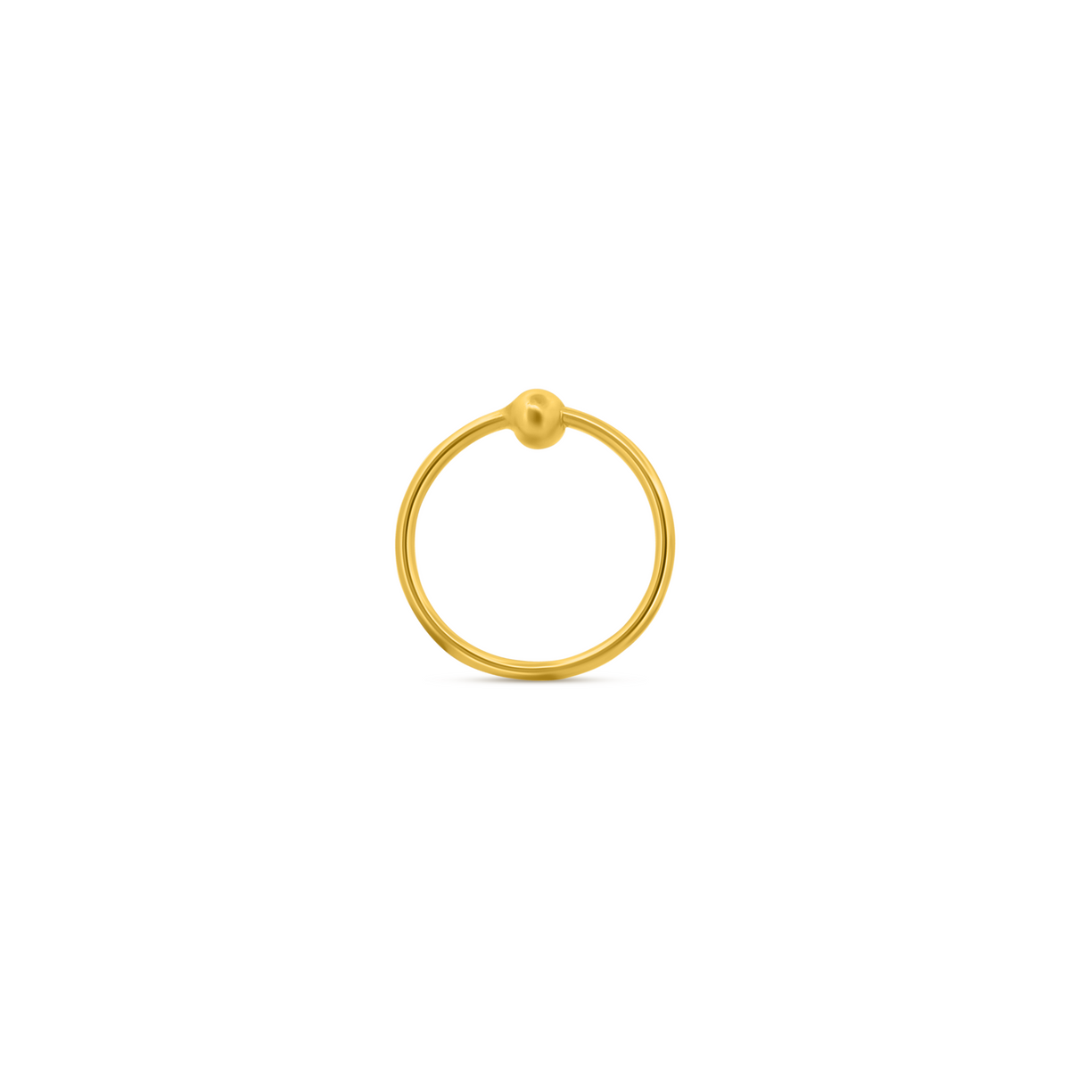 22K Gold Loop Nose Pin