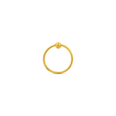 22K Gold Loop Nose Pin