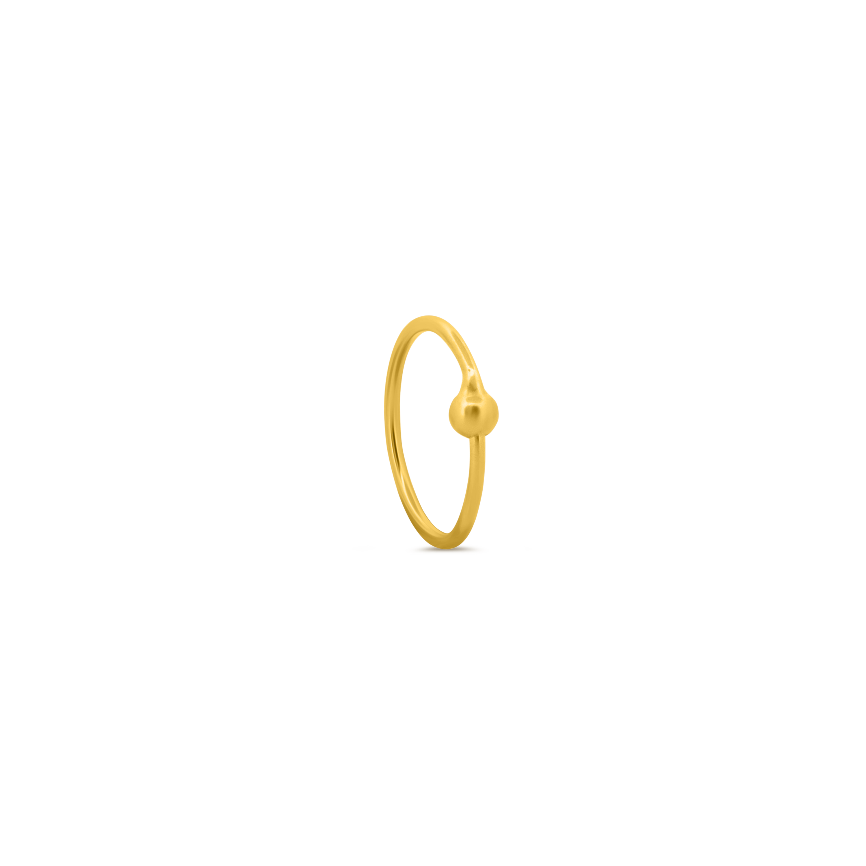 22K Gold Loop Nose Pin
