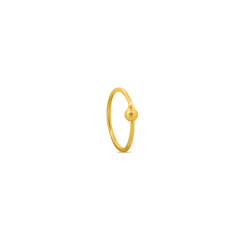 22K Gold Loop Nose Pin