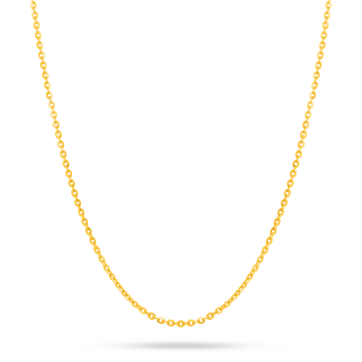 22K Gold Classic Cable Chain - 16.5"