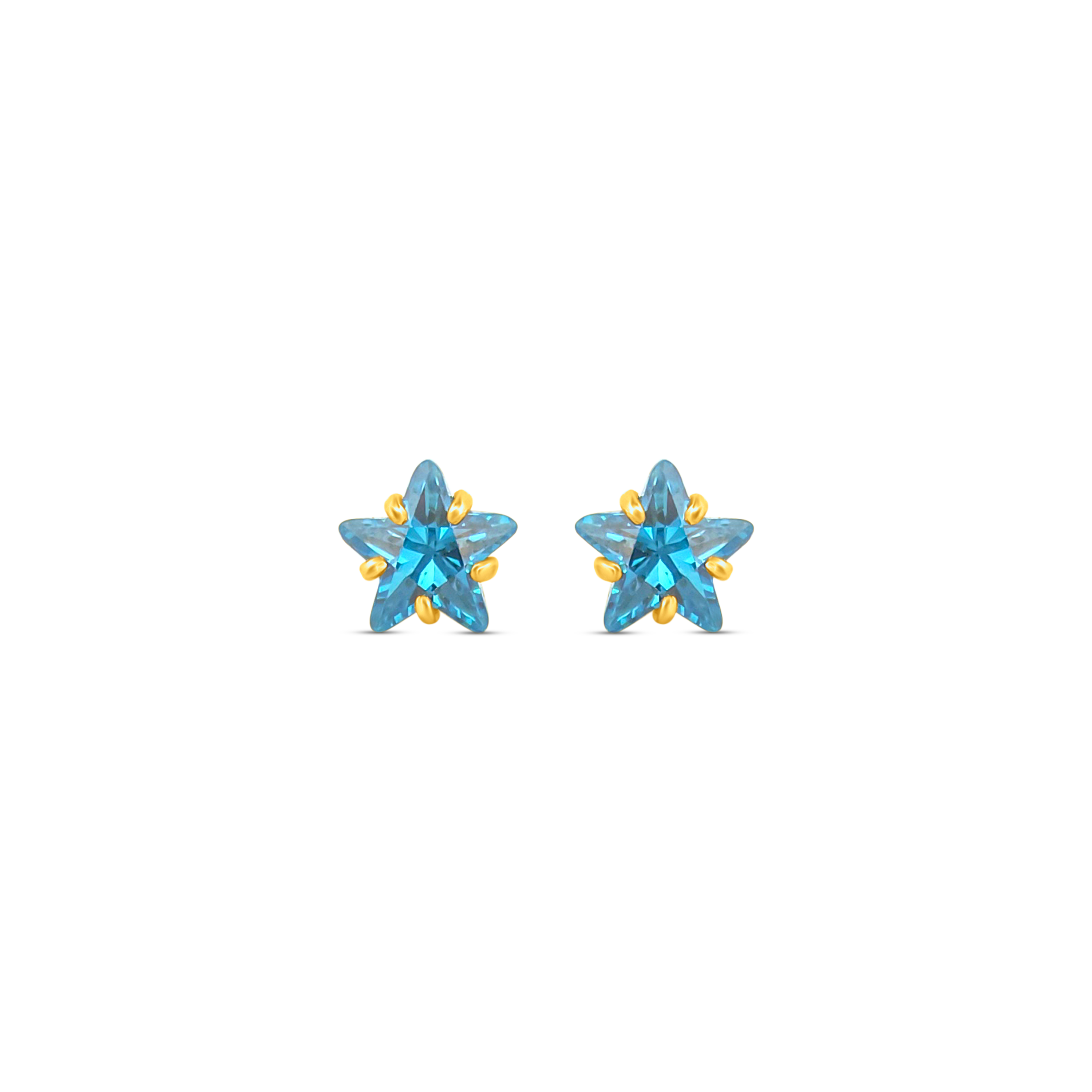 22K Gold Oceanic Starburst Stud Earrings