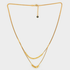 22K Gold Layered Bead Necklace