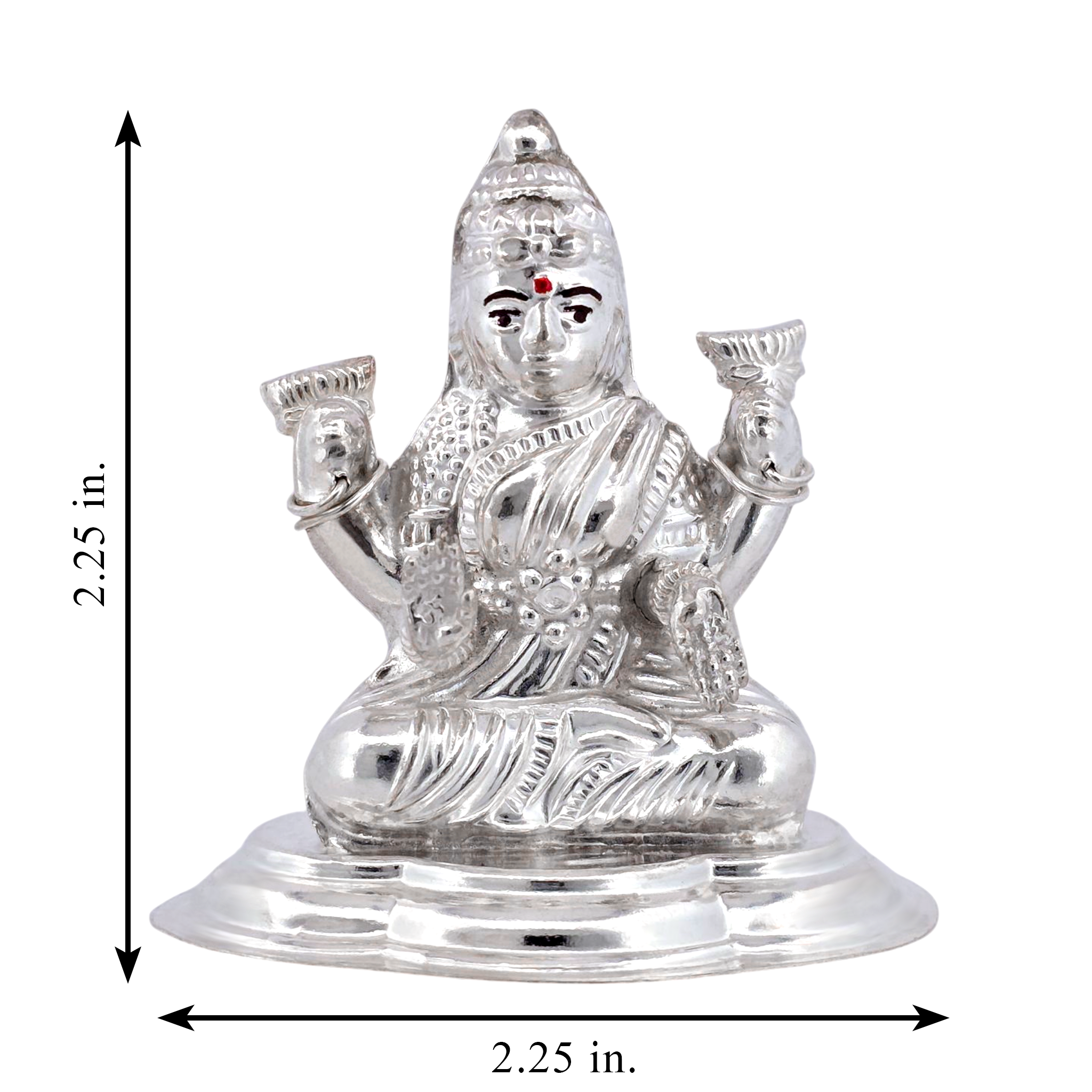 Silver Goddess Lakshmi Idol