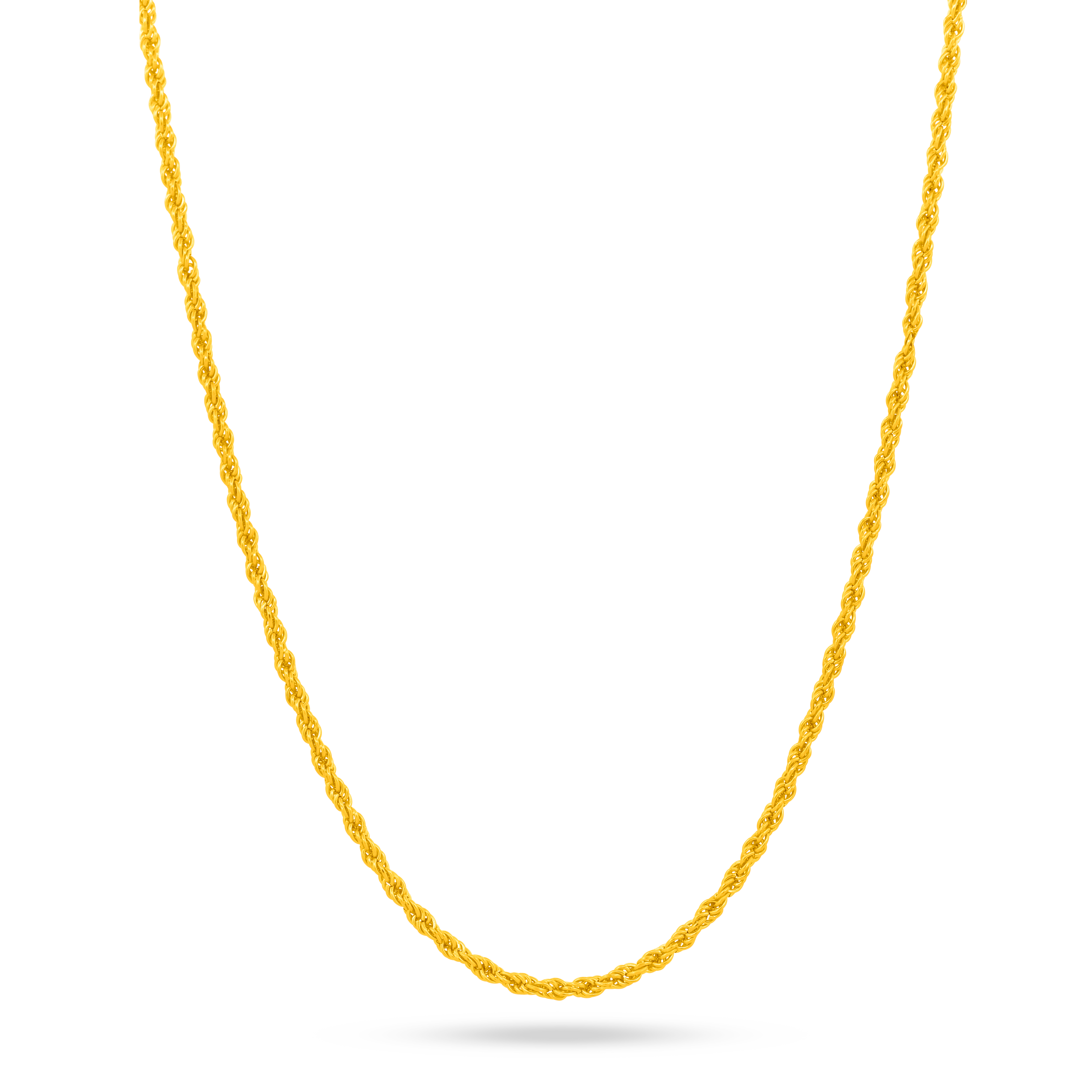 22K Gold Lite Rope Chain - 18"