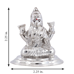 Silver Goddess Lakshmi Idol