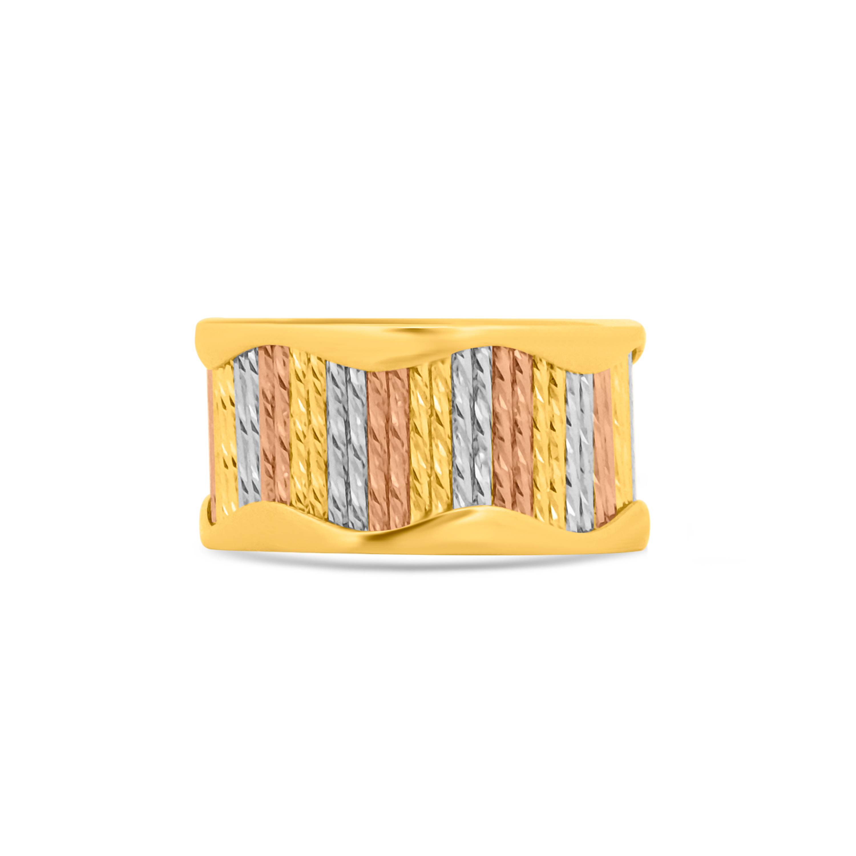 22K Gold Tri-Tone Ring