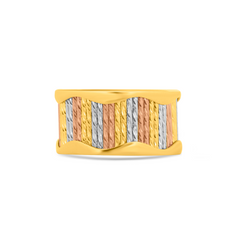 22K Gold Tri-Tone Ring