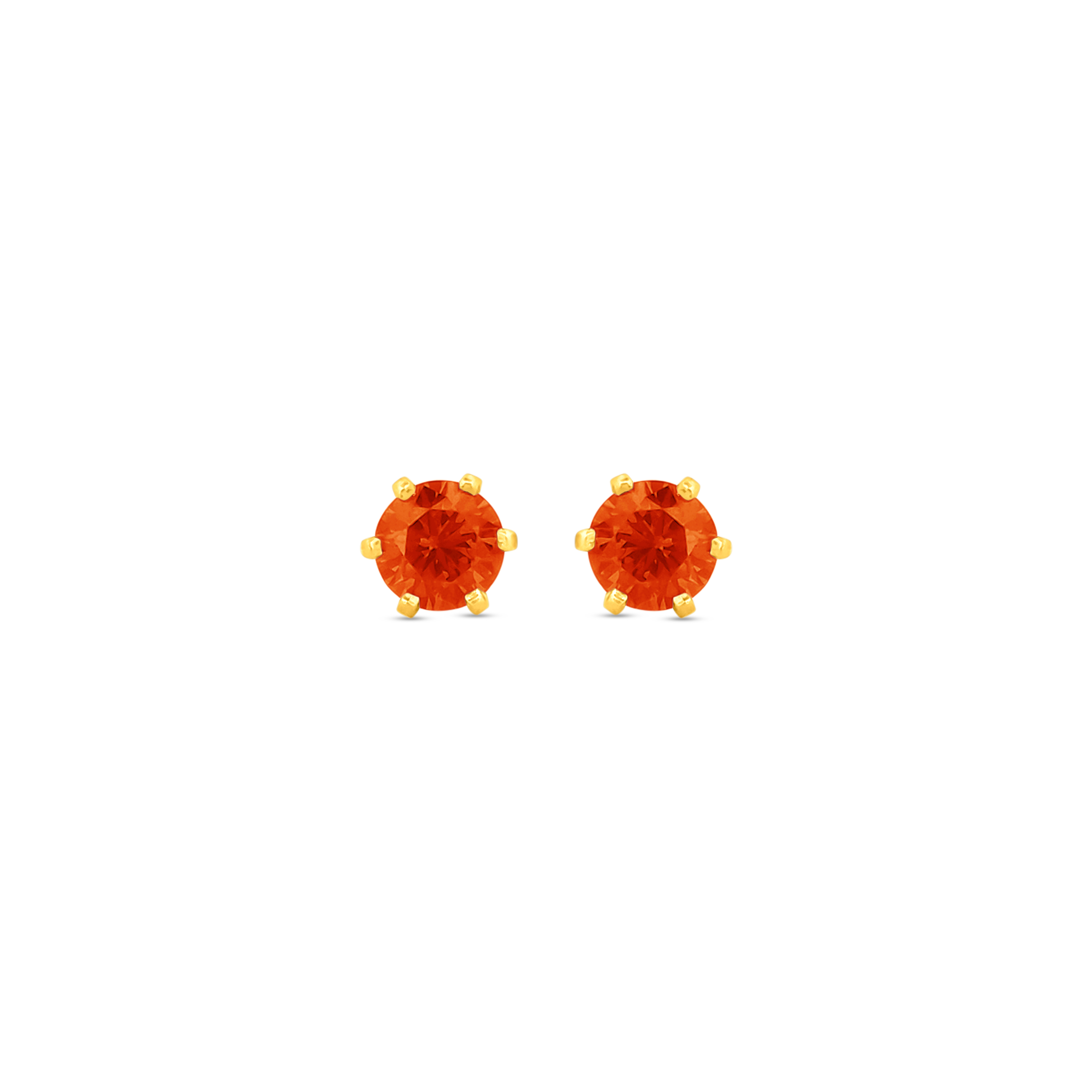 22K Gold Radiant Stud Earrings