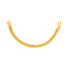 22K Gold Handmade V Link Bracelet