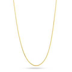 22K Gold Thin Curb Chain - 16"