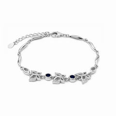 Silver Blue Butterfly Bracelet