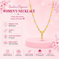 22K Gold Radiant TwoTone Necklace