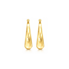 14K Gold Sleek Curve Hoops