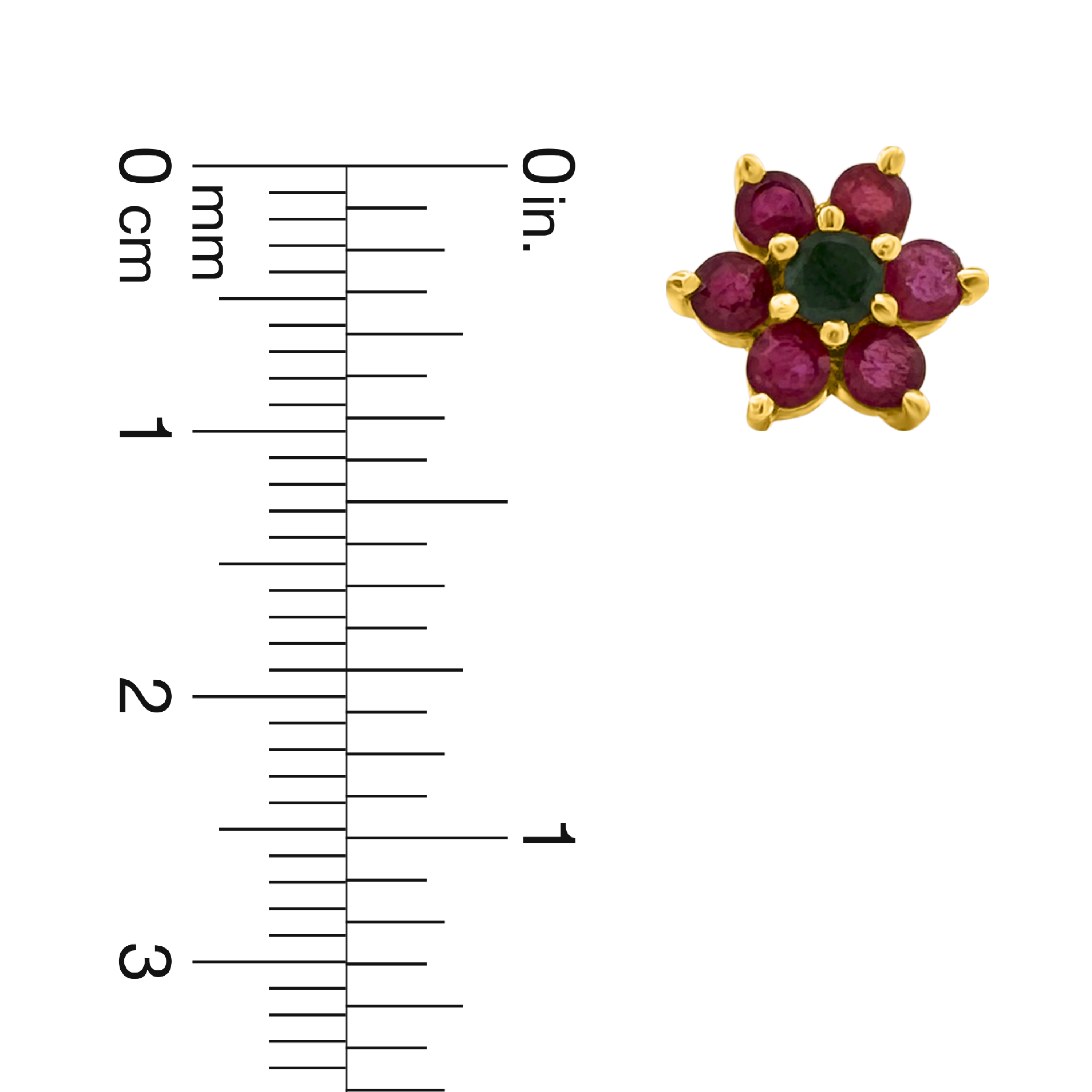 22K Gold Rose Earrings