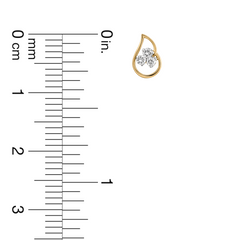 18K Gold Pear Drop Diamond Nose Pin