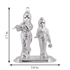 Silver Radha Krishna Idol