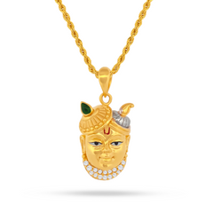 22K Gold Divine Lord Krishna Pendant