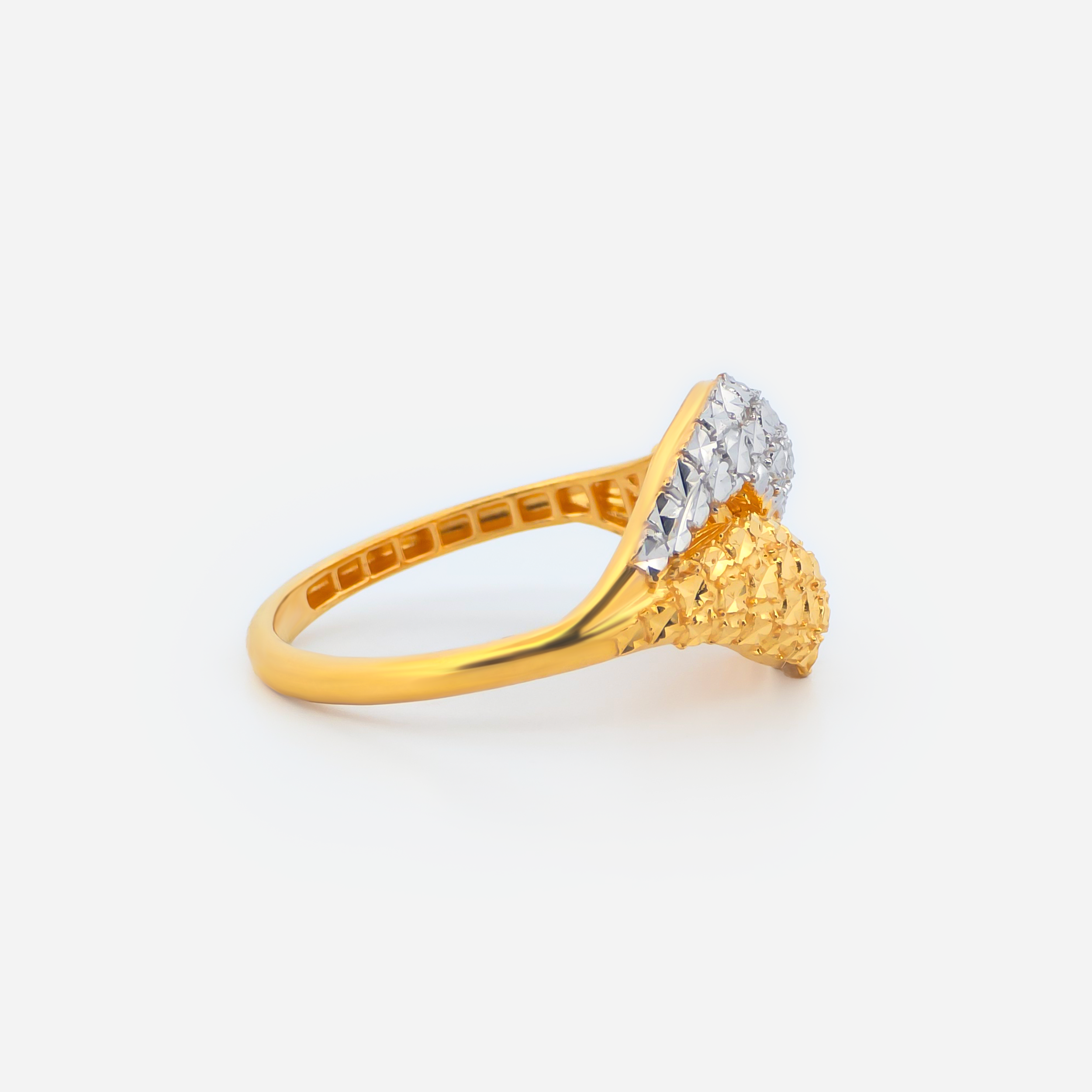 22K Gold Double Bombè Ring