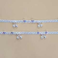 Silver Festive Drop Anklets
