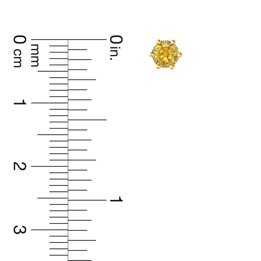 22K Gold Radiance Yellow Stud Earrings