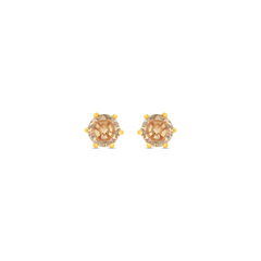22K Gold Elegant Yellow  Stud Earrings