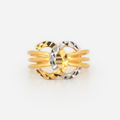 22K Gold CC Tri-Layer Ring