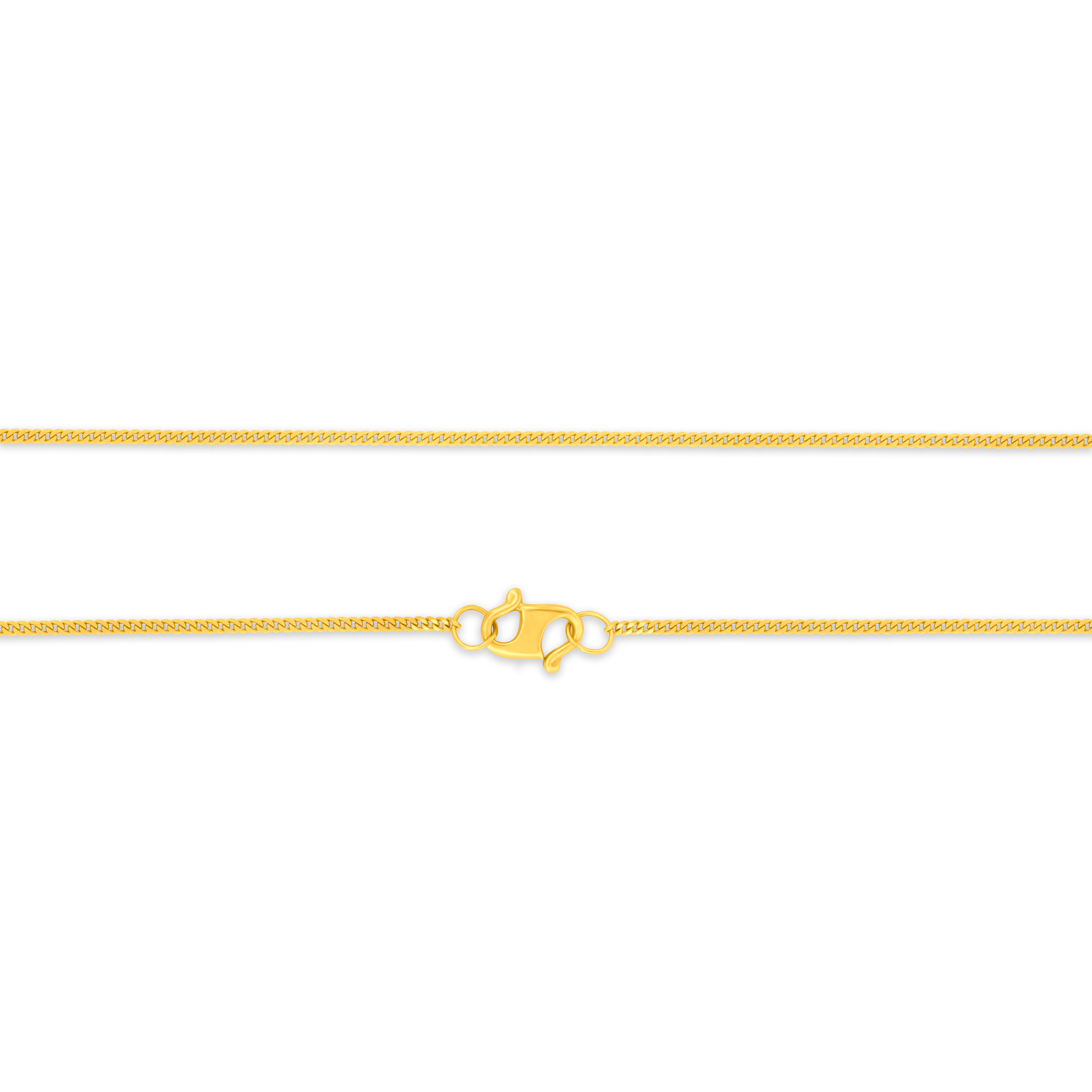 22K Gold Curb Lite Chain - 14.5"