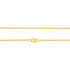 22K Gold Curb Lite Chain - 14.5"