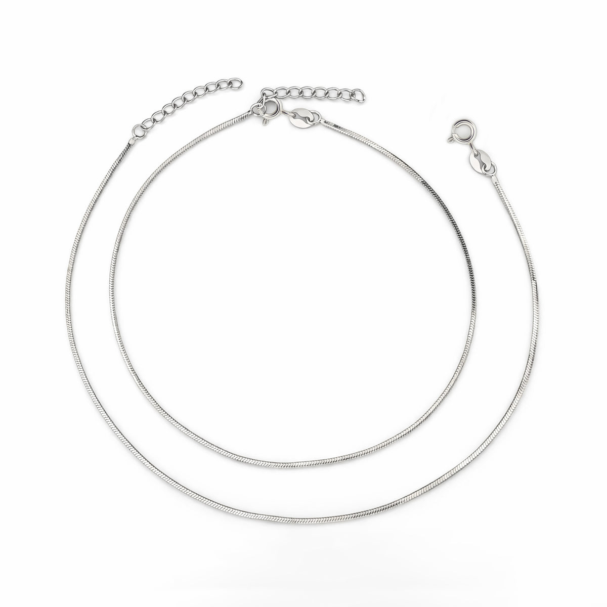 925 Silver Box Chain Anklets