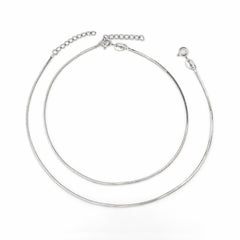 925 Silver Box Chain Anklets